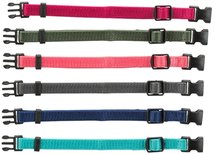 Trixie puppy halsbandset fuchsia/grafiet/indigo/groen/koraal/blauw