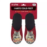 Pantoffel i hate cold feet rood / zwart