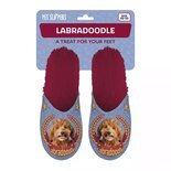 Pantoffel labradoodle lila / rood