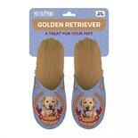 Pantoffel golden retriever lila / beige