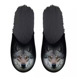 Pantoffel wolf zwart