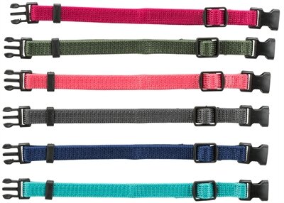 Trixie puppy halsbandset fuchsia/grafiet/indigo/bosgroen/koraal