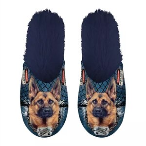 Pantoffel german shepherd donkerblauw