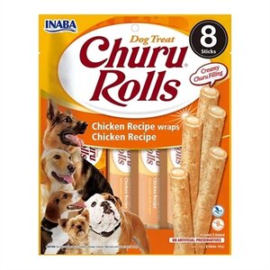 Inaba dog churu rolls chicken recipe wraps