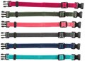 Trixie puppy halsbandset fuchsia/grafiet/indigo/bosgroen/koraal