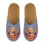 Pantoffel golden retriever lila / beige