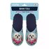 Pantoffel shih tzu lichtblauw / donkerblauw_