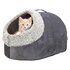 Trixie kattenmand iglo calida warmtereflecterend grijs-wit / zwart_