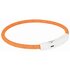 Trixie lichtgevende halsband hond flash usb tpu / nylon oranje_