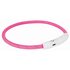 Trixie lichtgevende halsband hond flash usb tpu / nylon roze_